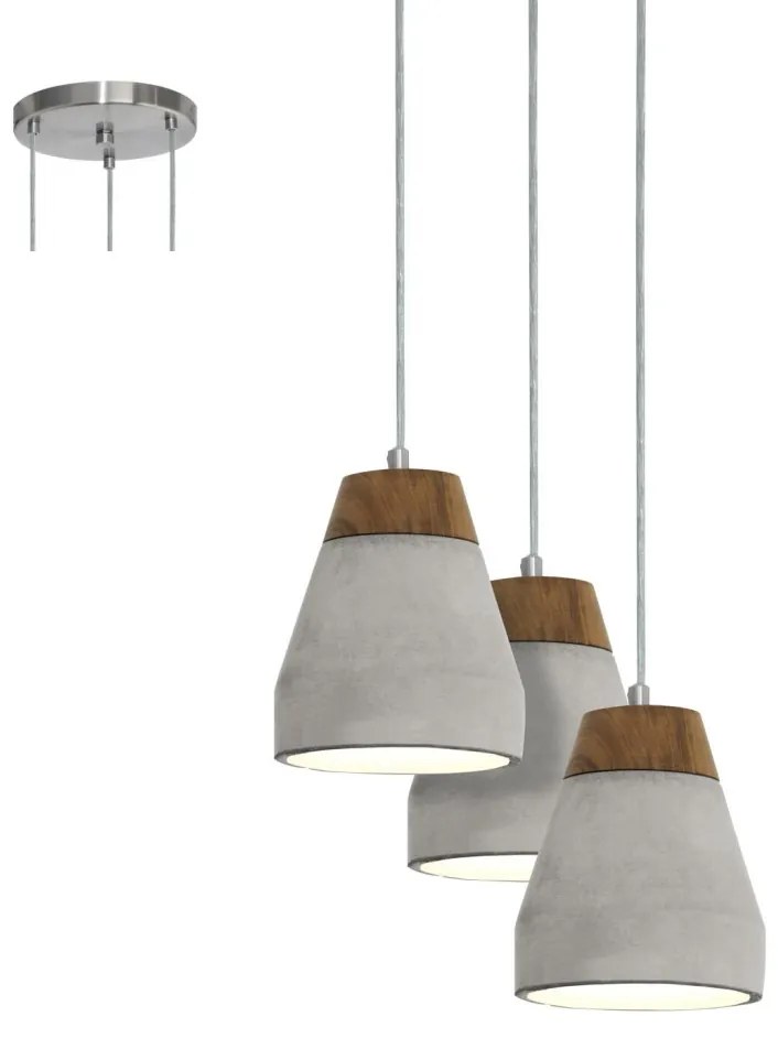 Eglo TAREGA 95526 Függőlámpa 3x60W/E27