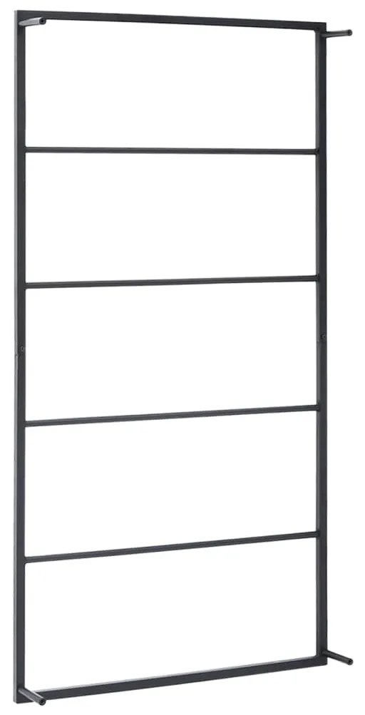 fekete acél törölközőtartó 60 x 10 x 116 cm