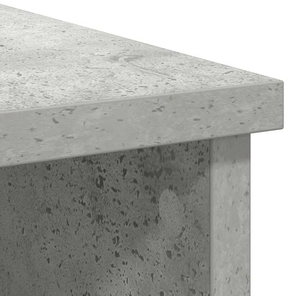 betonszürke szerelt fa tálalószekrény fiókos 101x35x76 cm