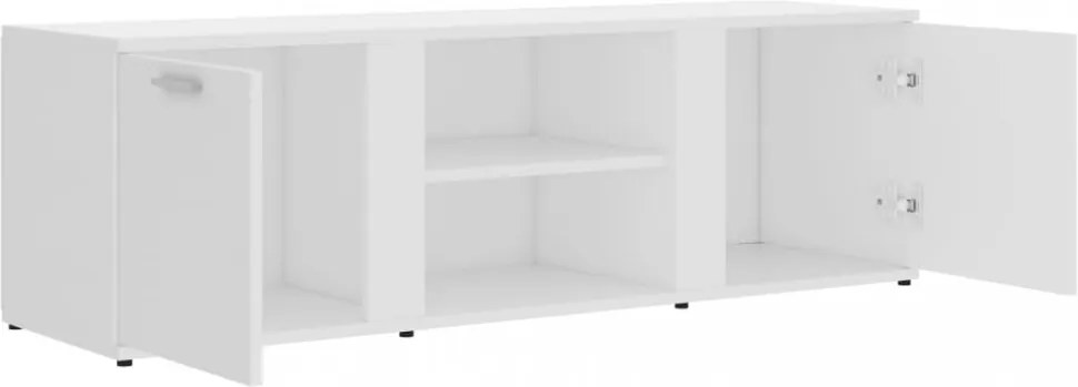 fehér szerelt fa TV-szekrény 120 x 34 x 37 cm