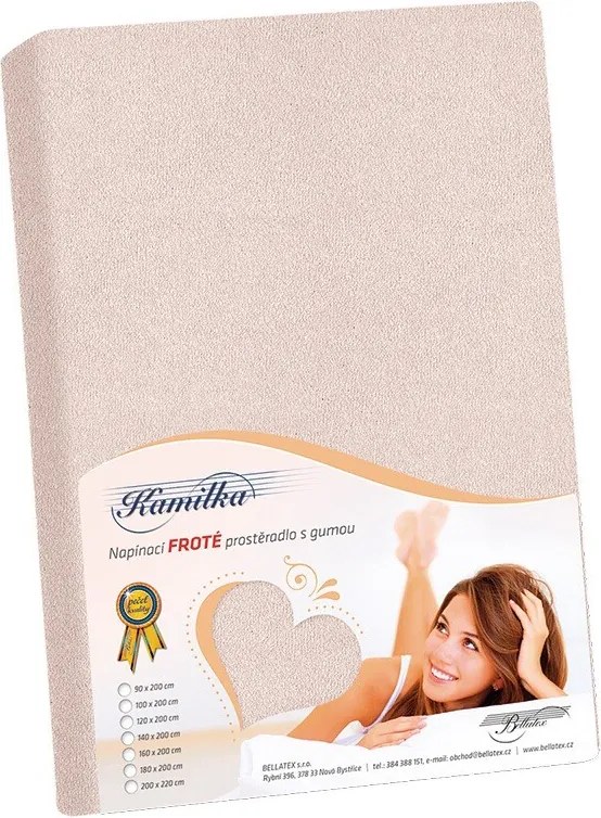 Bellatex frotté lepedő púderrózsaszín, 160 x 200 cm