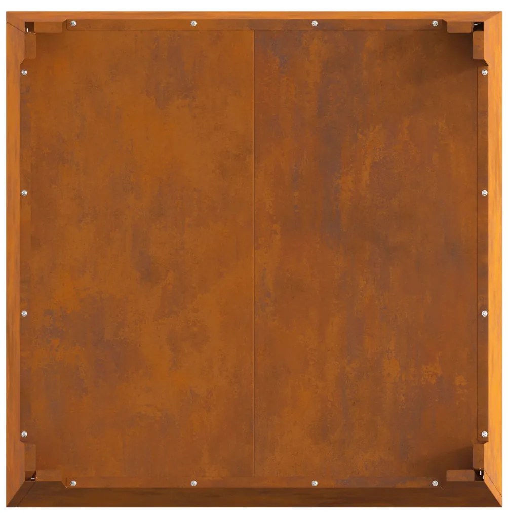 Tűzrakó Barna 80 x 80 x 43 cm időjárásálló acél