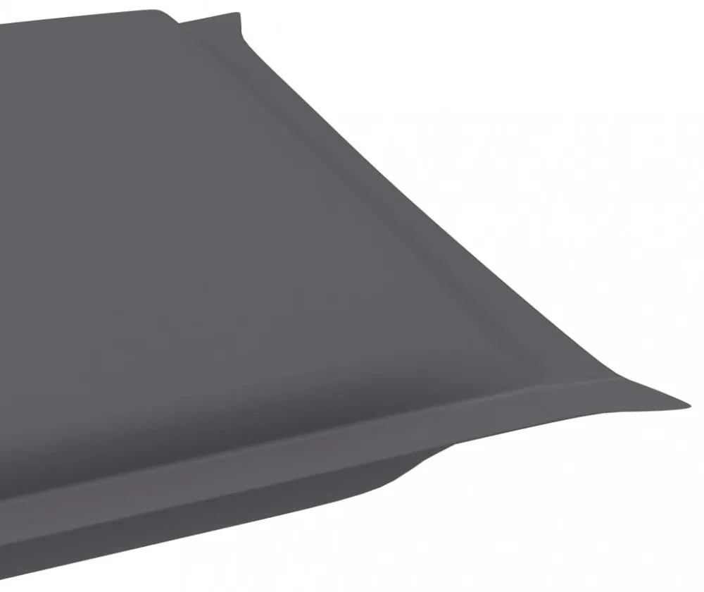 antracitszürke oxford szövet napozóágy párna 186 x 58 x 3 cm