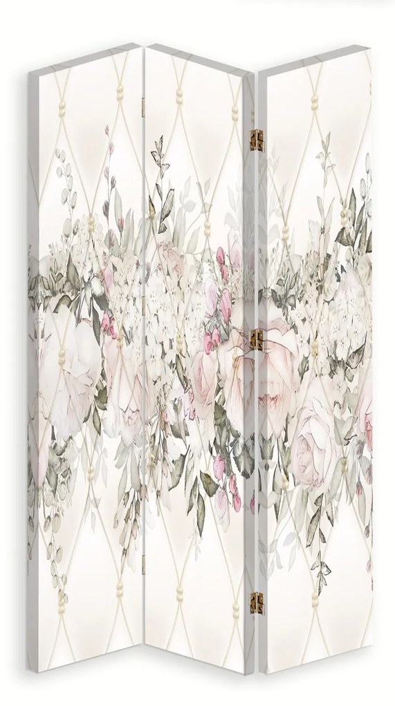 Gario Paraván Pasztell virágok Méret: 180 x 170 cm, Kivitelezés: Forgó paraván 360°
