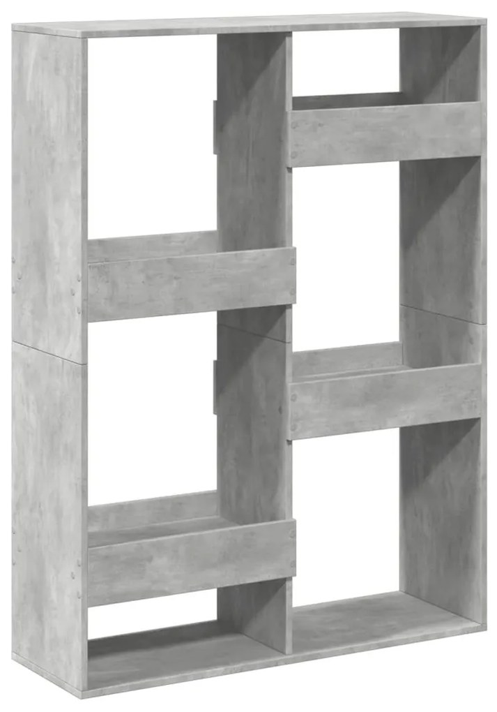 betonszürke szerelt fa könyvespolc 100 x 33 x 135 cm