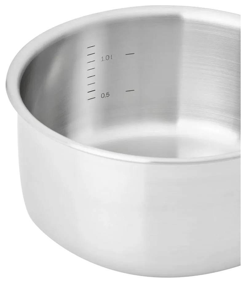 Indukciós tűzhelyhez alkalmas rozsdamentes acél edény fedővel 1,2 l Lucca 3.0 – FABINI