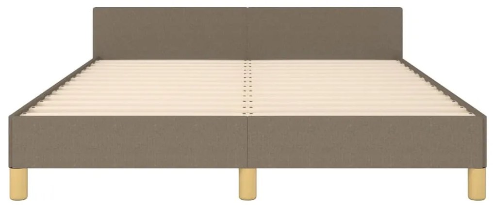 tópszínű szövet ágykeret matrac nélkül 140 x 190 cm