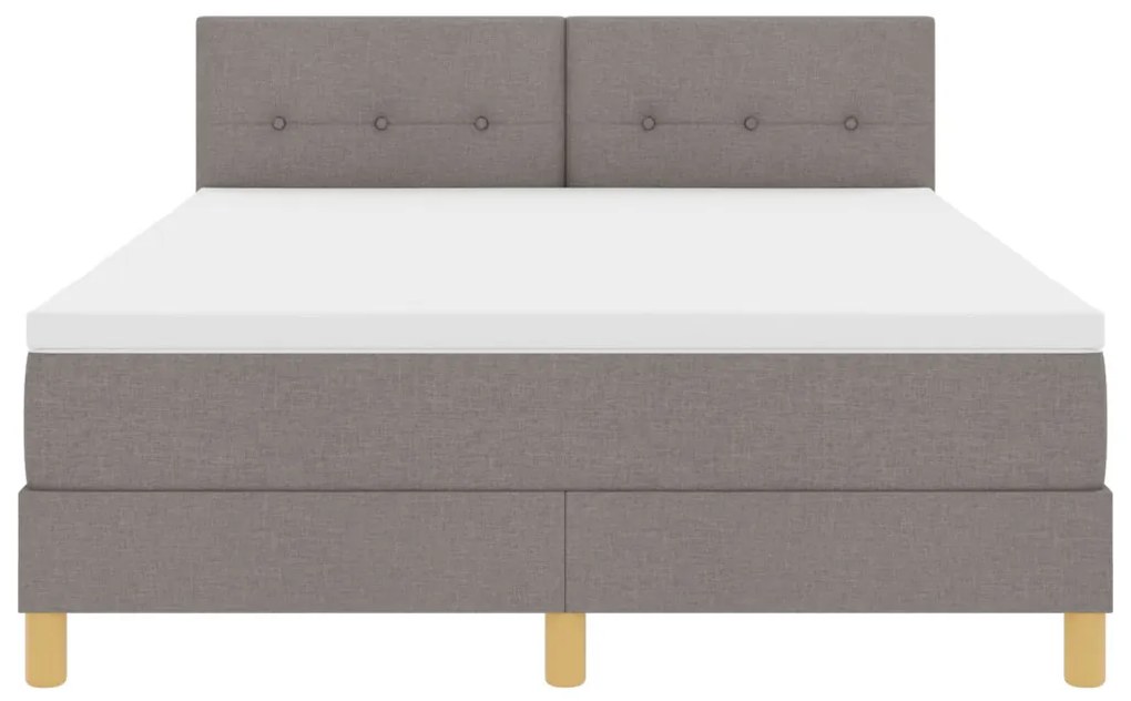 Box Spring Ágy matraccal Taupe 140x190 cm Szövet