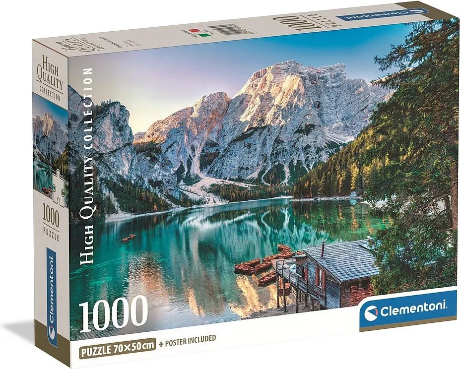 Olaszország Lake Braies 1000 db-os Compact puzzle Clementoni
