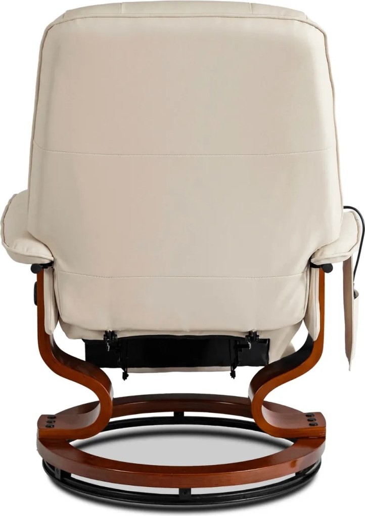 Forgó masszázsfotel fűtéssel bézs műbőr – WEST