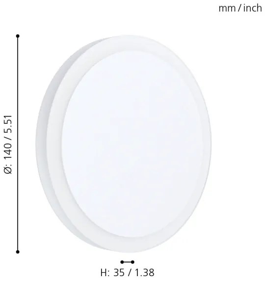 Eglo 98655 - LED Mennyezeti lámpa MONGODIO 1 LED/5,4W/230V