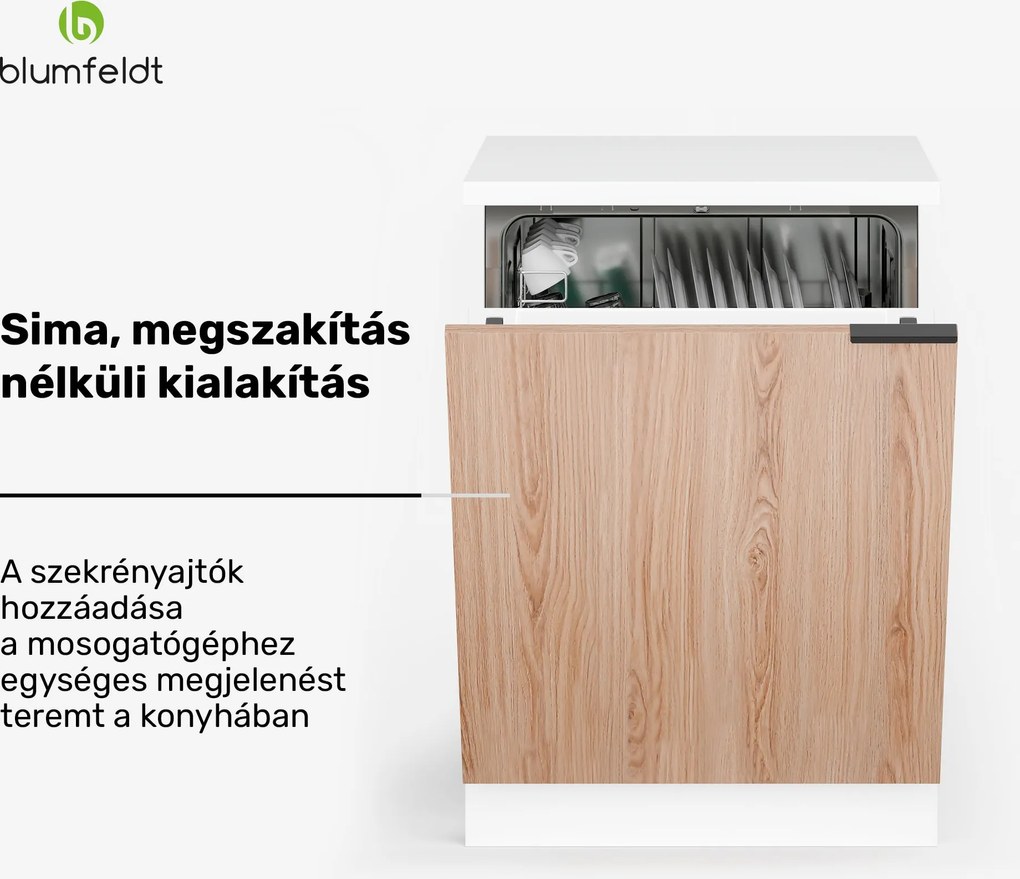 Blumfeldt WoodVista mosogatógép szekrény, Robusztus munkalap, Zökkenőmentes integráció