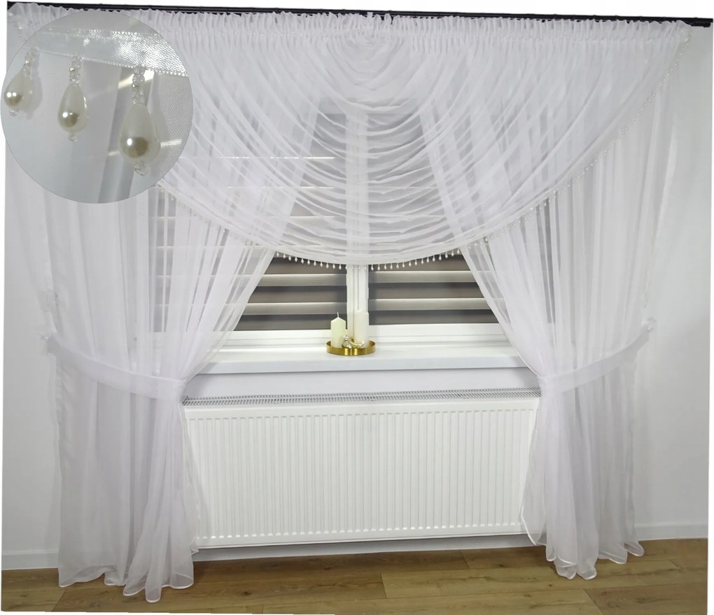 Függöny Kész Víz Gyöngyökkel Nappali KAR.1.8M