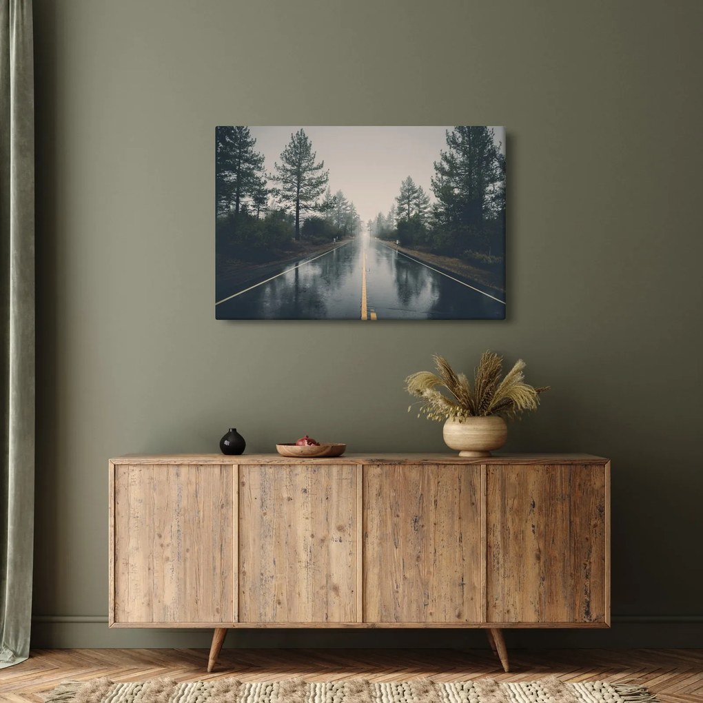 Egy út képe az esőben (90x60 cm)