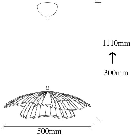 Csillár zsinóron TEL 1xE27/40W/230V