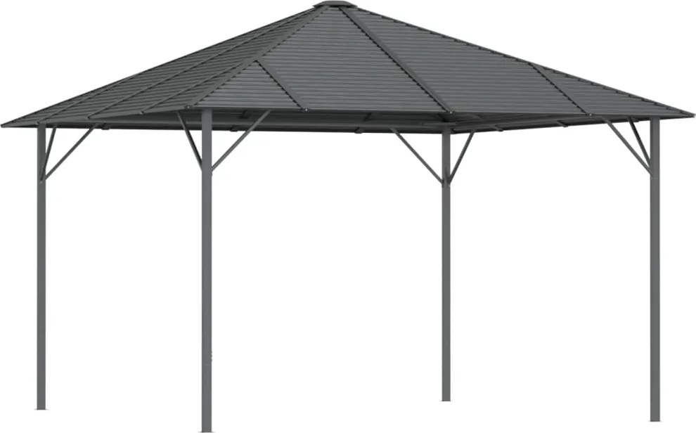 vidaXL antracitszürke pavilon tetővel 3 x 3 m