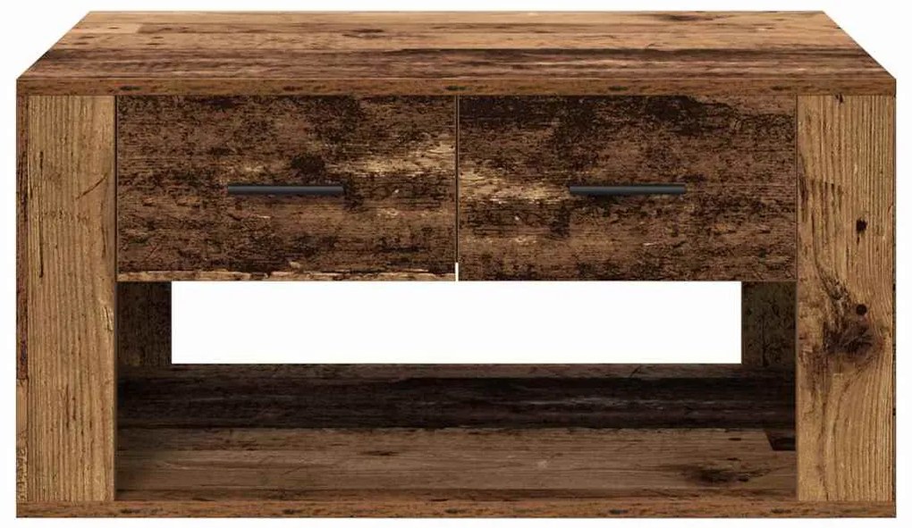 Dohányzóasztal fiókkal Öreg fa 80 x 50 x 40 cm Faanyag