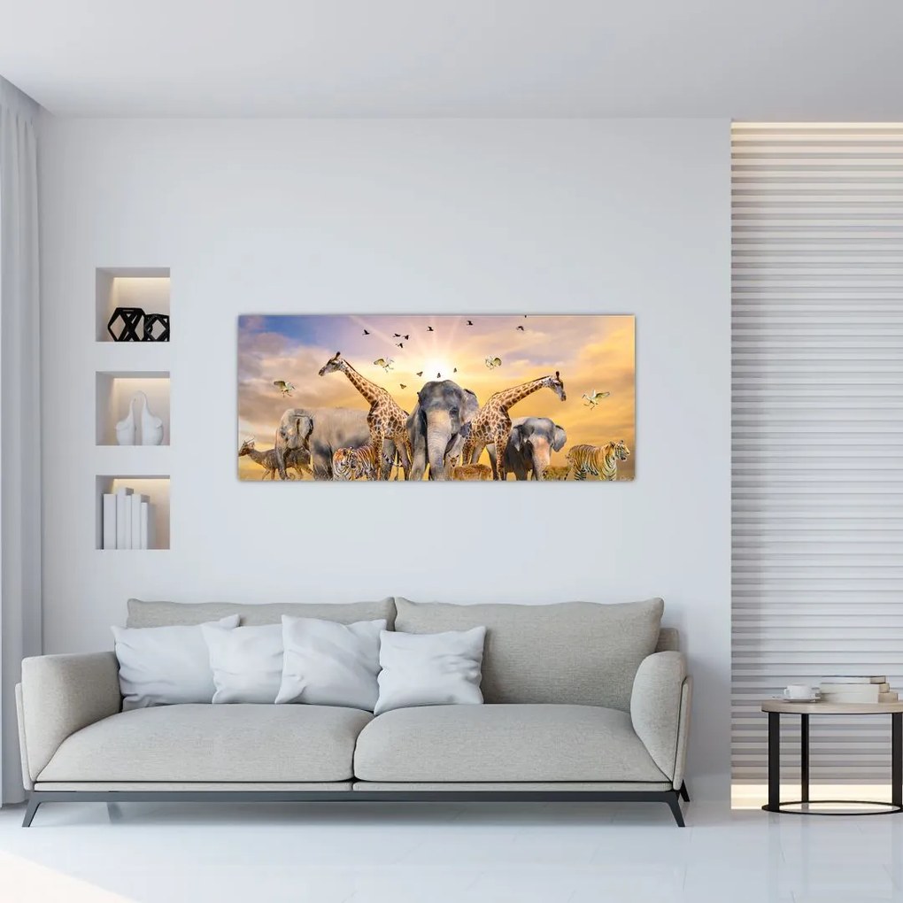 Kép - Afrikai állatok (120x50 cm)