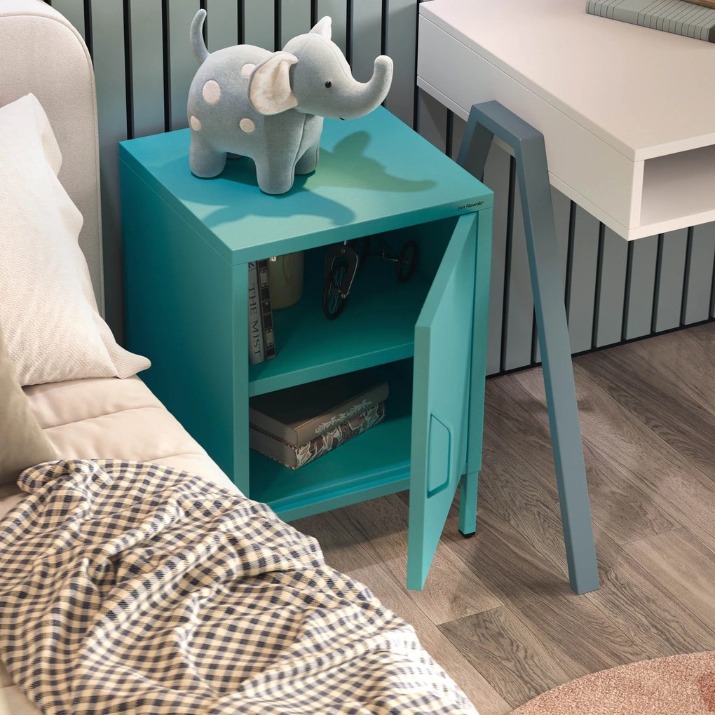 Éjjeliszekrény MIA, 424 x 595 x 400 mm, Modern: tengerszínű