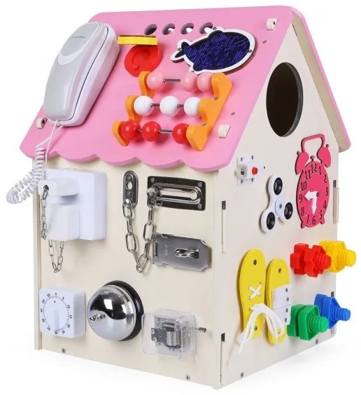 2Kids Toys - Activity deszka ház rózsaszín