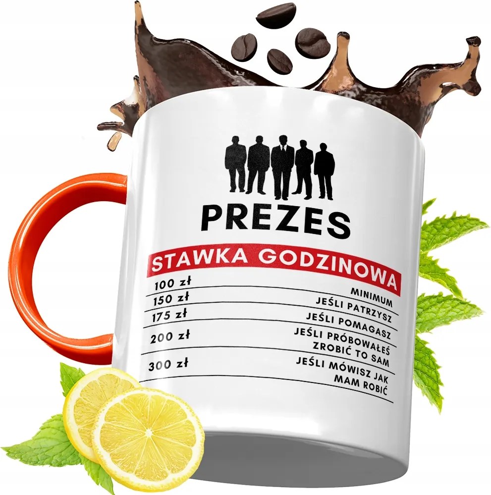 Narancssárga Bögre Elnöknek Ajándék fényképes nyomtatással