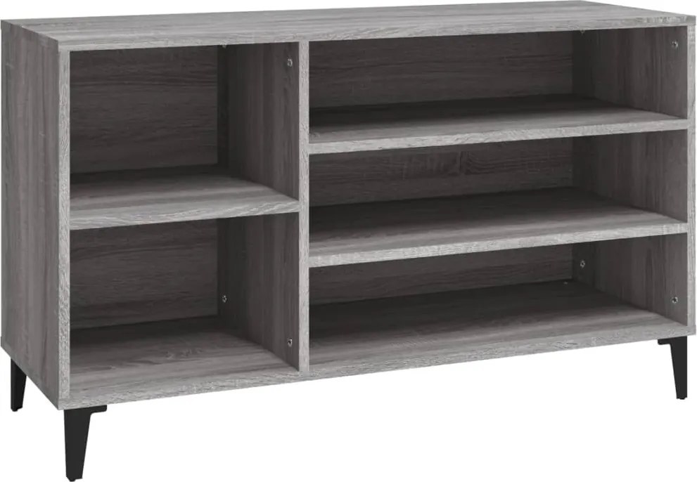 vidaXL szürke sonoma színű szerelt fa cipősszekrény 102x36x60 cm