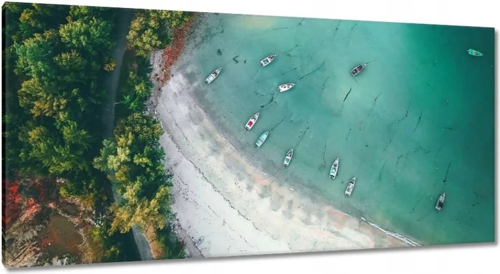 Vászonkép 115x55 Trópusi pálmafák szigete