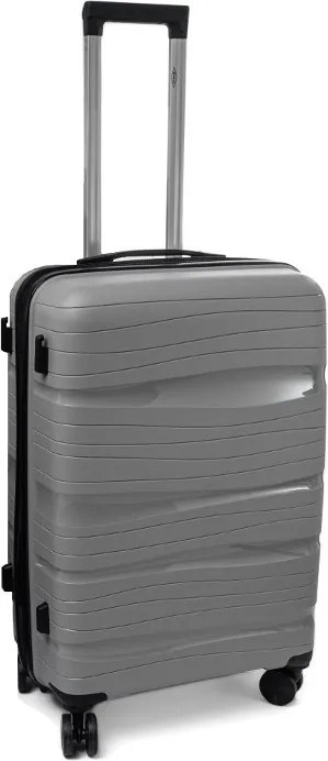 Szürke 3 darabos luxus keményfedeles bőröndkészlet "Royal" – M, L, XL