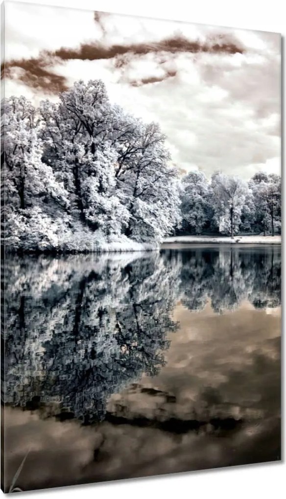 Vászonkép 80x120 Sziget a tavon