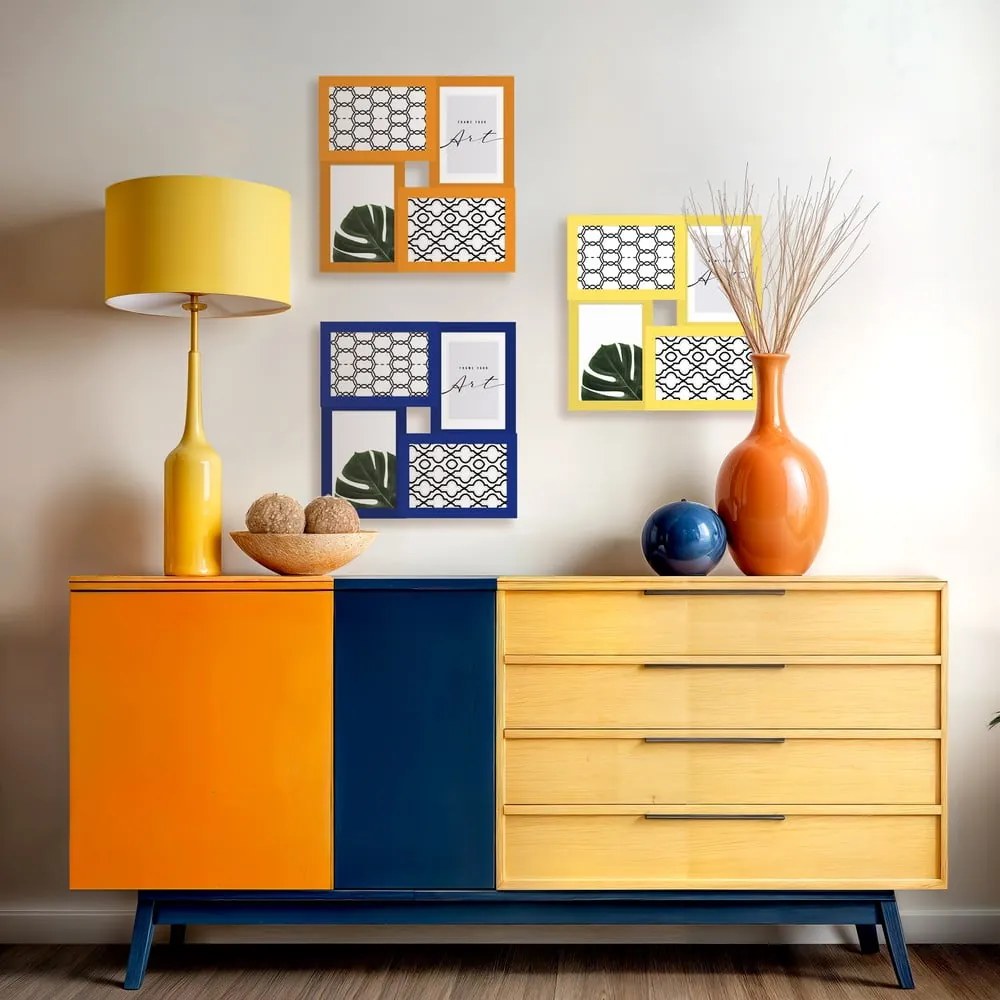 Sárga fali képkeret 27x27 cm – knor