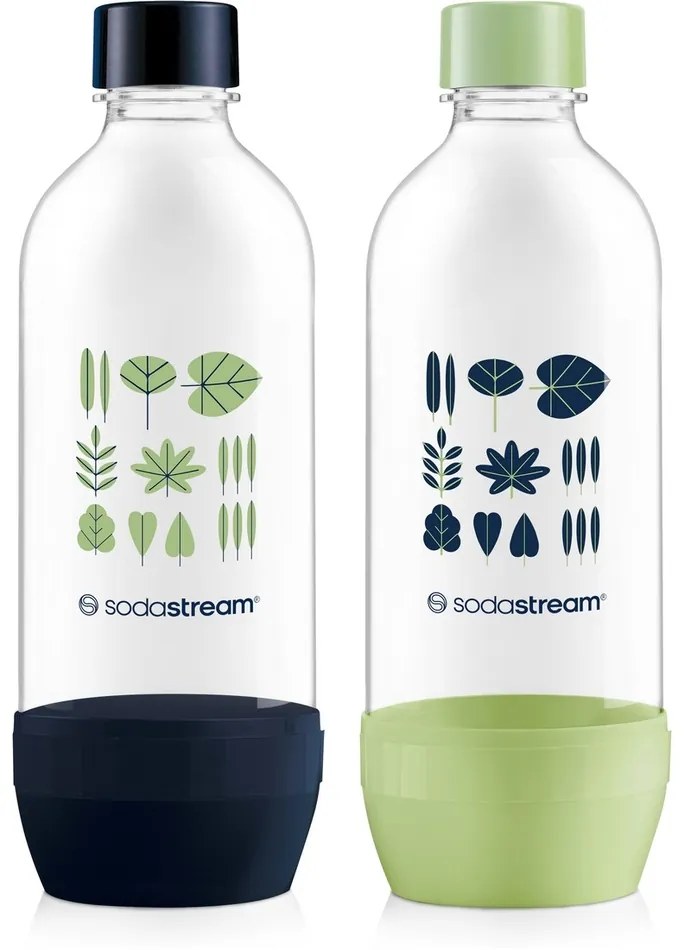 Sodastream Jet Green/Navy palack 2x 1 l,mosogatógépben mosható