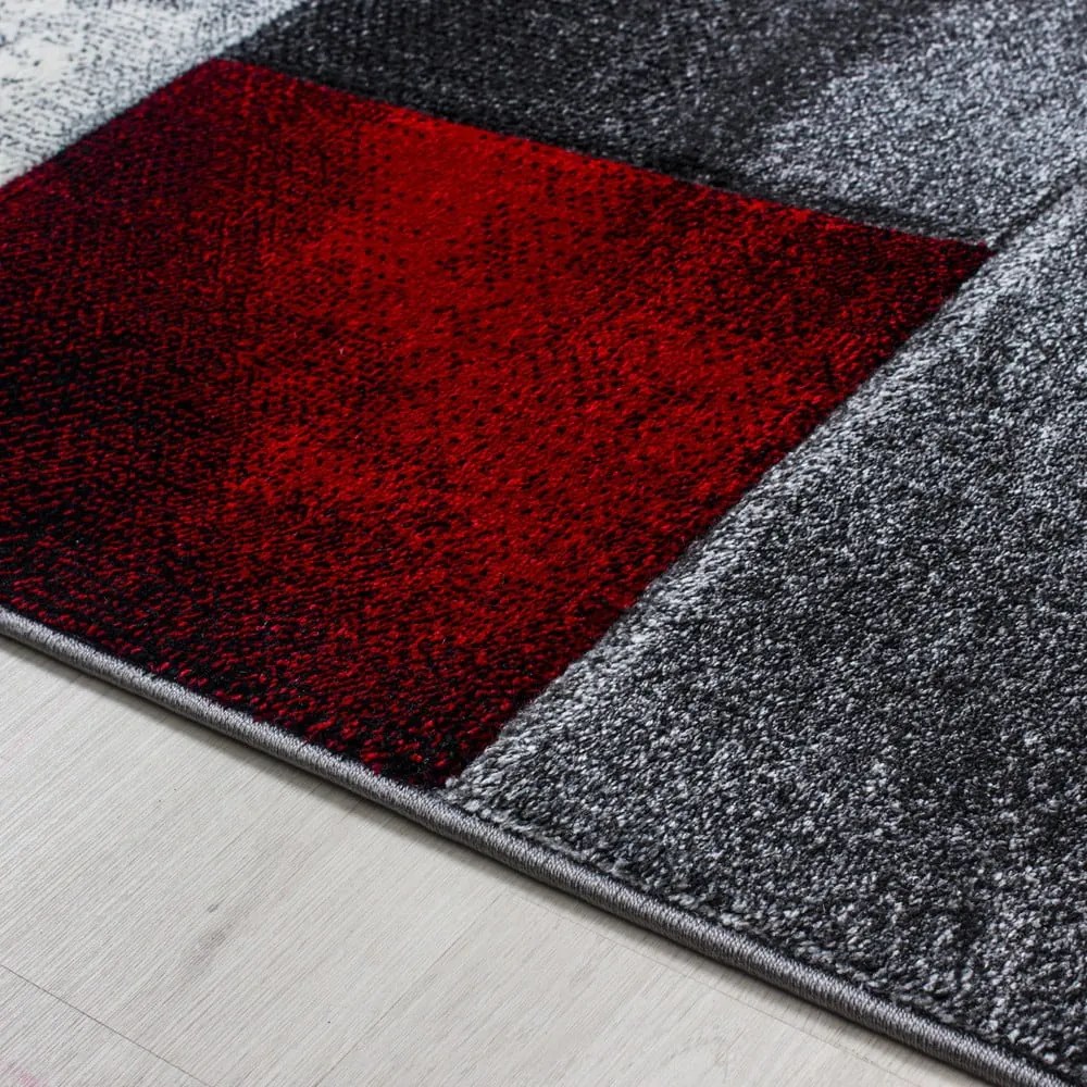 Borvörös-szürke futószőnyeg 80x300 cm Hawaii – Ayyildiz Carpets