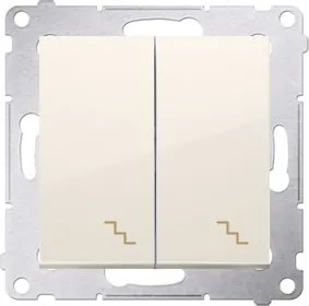 Simon 54 lépcsőkapcsoló dupla krémszínű DW6/2L.01/41