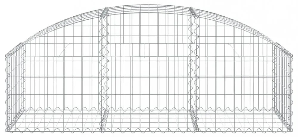 íves horganyzott vas gabion kosár 150x50x40/60 cm