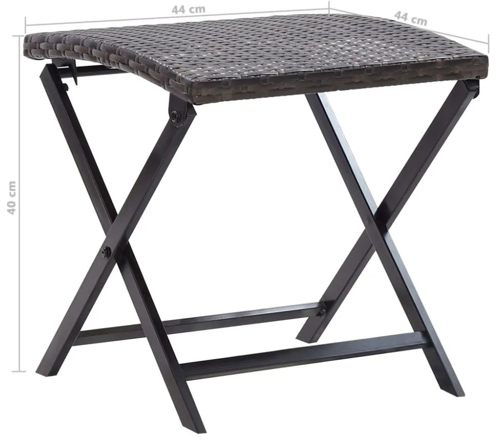 barna összecsukható polyrattan ülőke