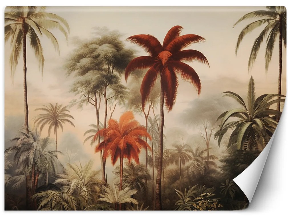 Gario Fotótapéta Narancssárga pálmafák a trópusi dzsungelben Anyag: Vlies, Méret: 300 x 210 cm