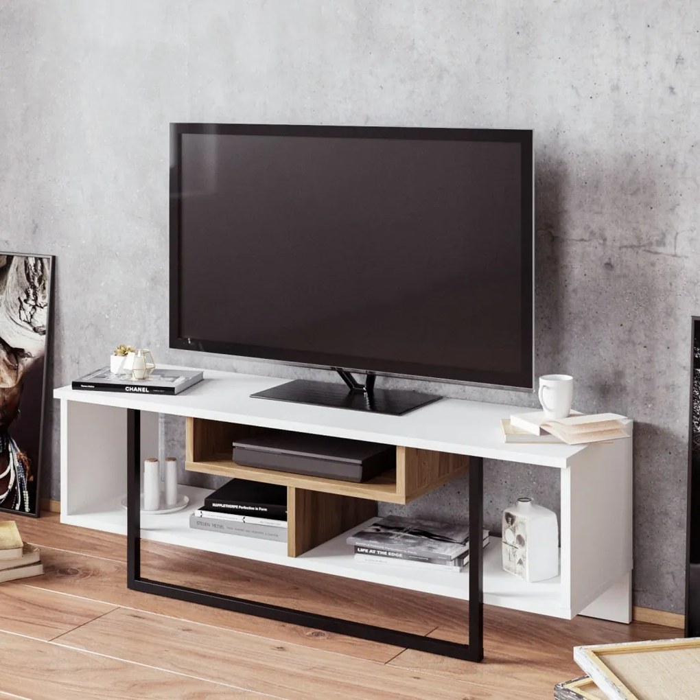 Asal TV-állvány, fehér-fekete, 119,4 cm – TR875ZNA3046