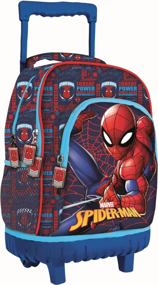 Pókember Great Power prémium gurulós iskolatáska, táska 44 cm