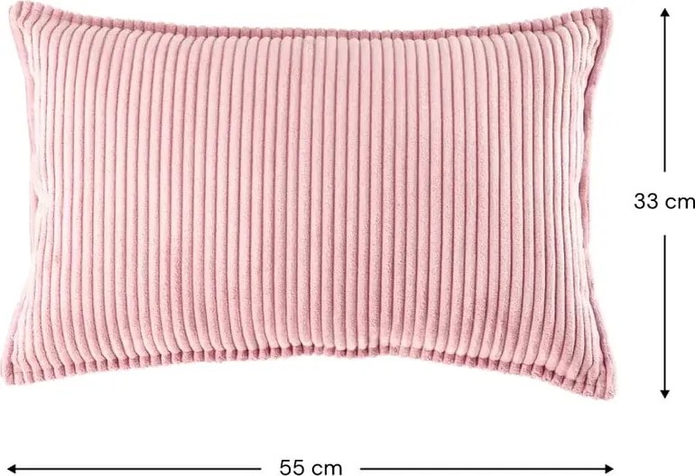 Rózsaszín kordbársony párna gyerek kanapéhoz Bolster – Wigiwama