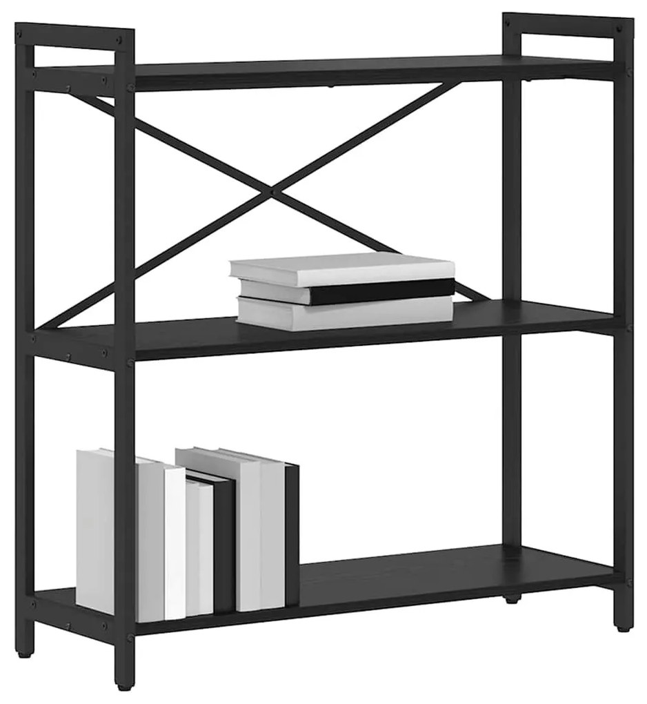 Könyvszekrény Musta tammi 80 x 30 x 83 cm Faanyag