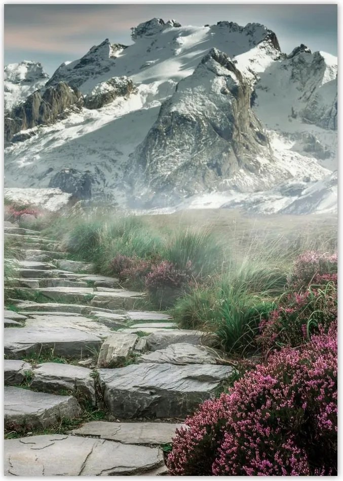 Poszterek A4 Pion Hegyi kilátás Tájkép Köd