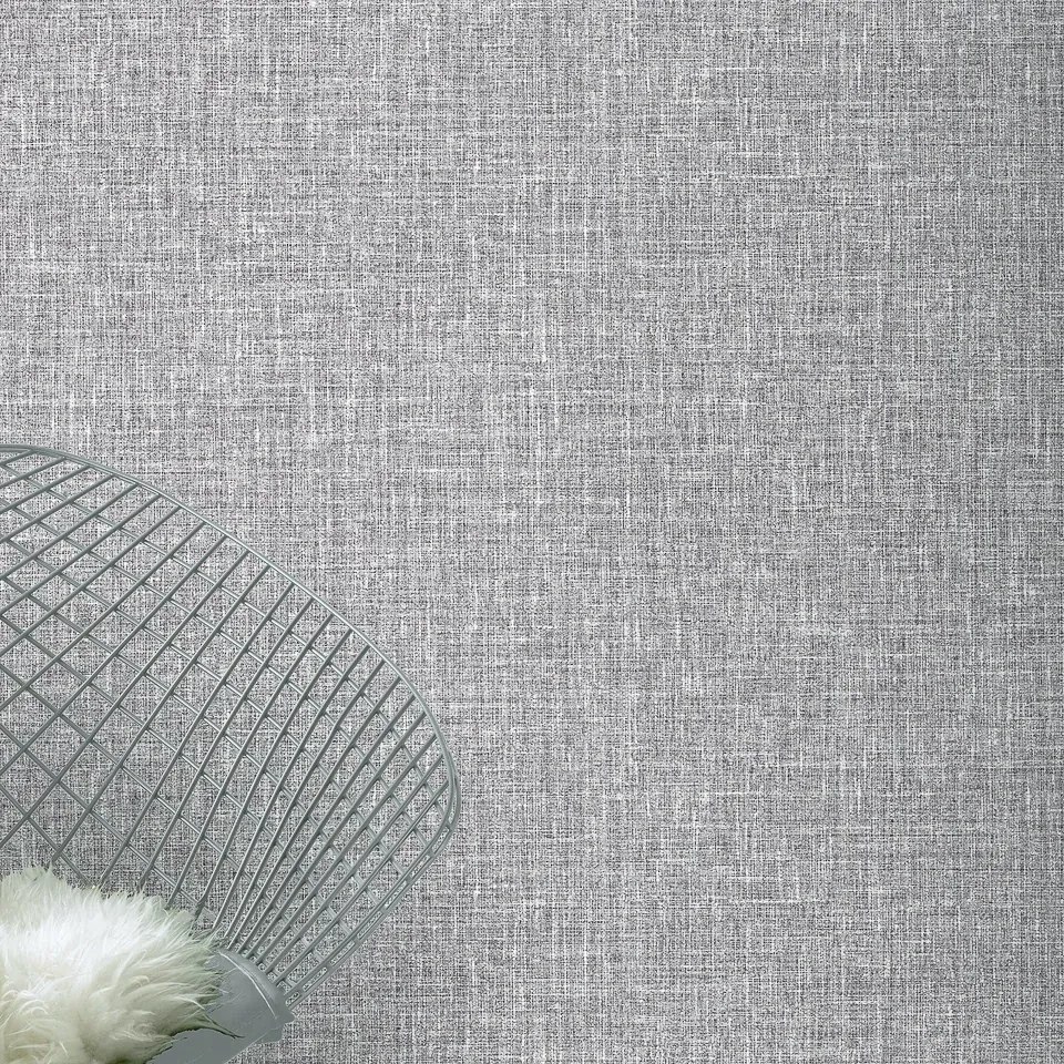 Arthouse Signature 1 Luxe Hessian szürke szövet hatású texturált vlies tapéta – 295400