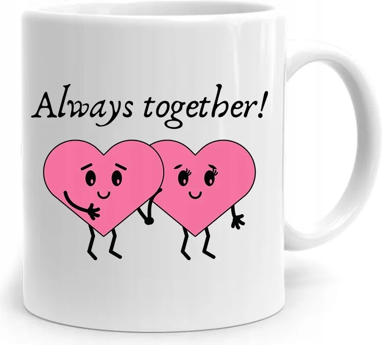 Always Together Valentin Napi Ajándék Bögre fényképes nyomtatással