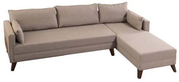 KORFU L-alakú jobb oldali sarokülőgarnitúra, krémszínű