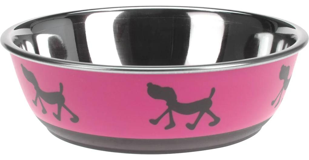 Doggie treat kutyatál, rózsaszín, átmérő: 17,5 cm