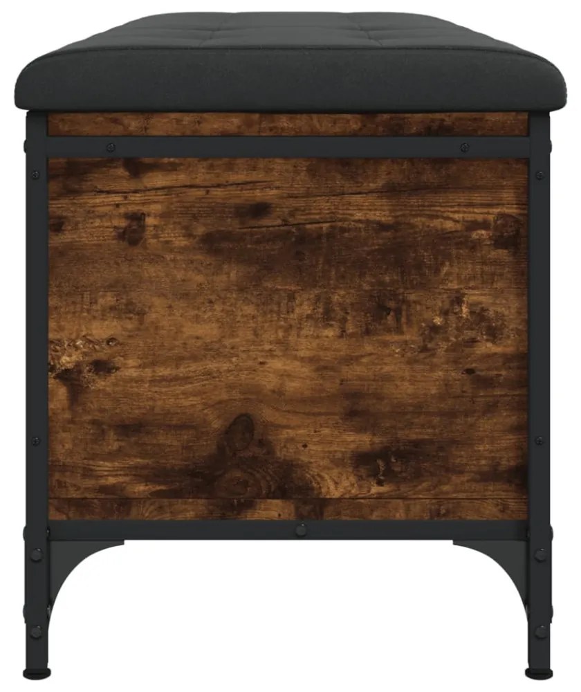 füstös tölgy színű szerelt fa tárolópad 102 x 42 x 45 cm