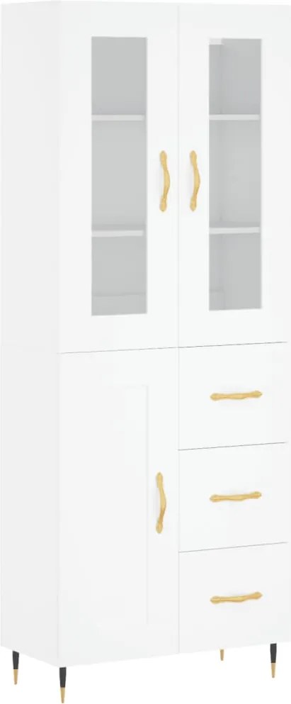 vidaXL fehér szerelt fa magasszekrény 69,5 x 34 x 180 cm