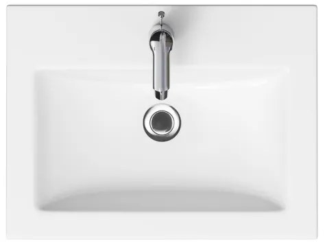 Cersanit S801-147-DSM - LARA 60 cm fehér, falra szerelhető fürdőszobaszekrény mosdóval