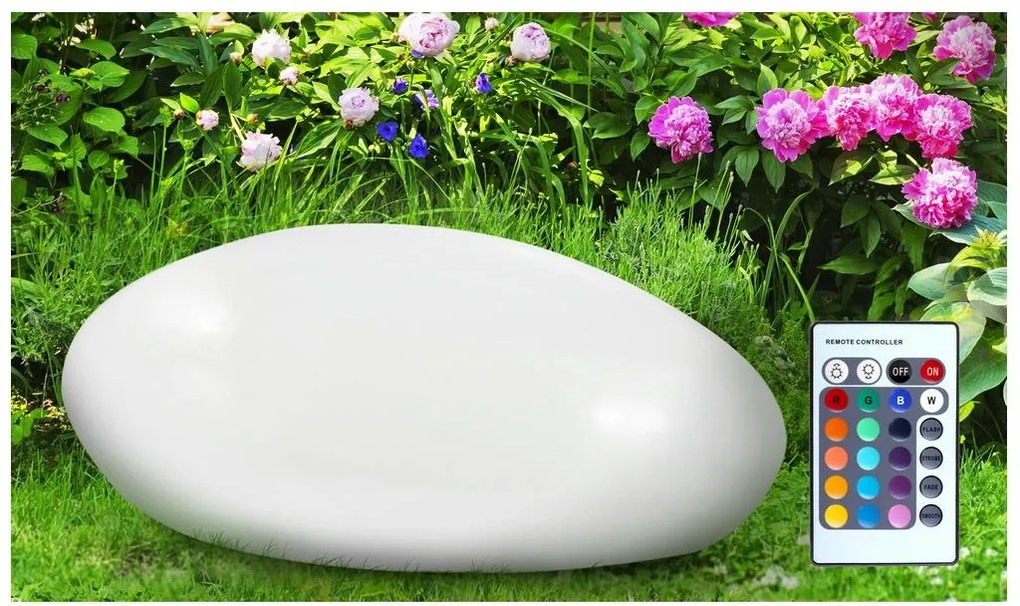 Polux LED RGB Kültéri szolár lámpa STONE 2xLED/1,2V IP67+ távirányító SA1247