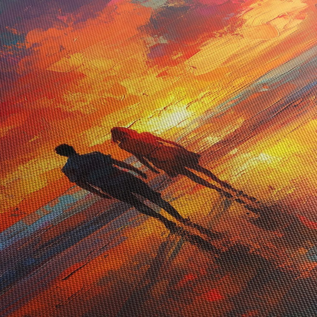 Kép - Séta a tengerparton (órával) (90x30 cm)